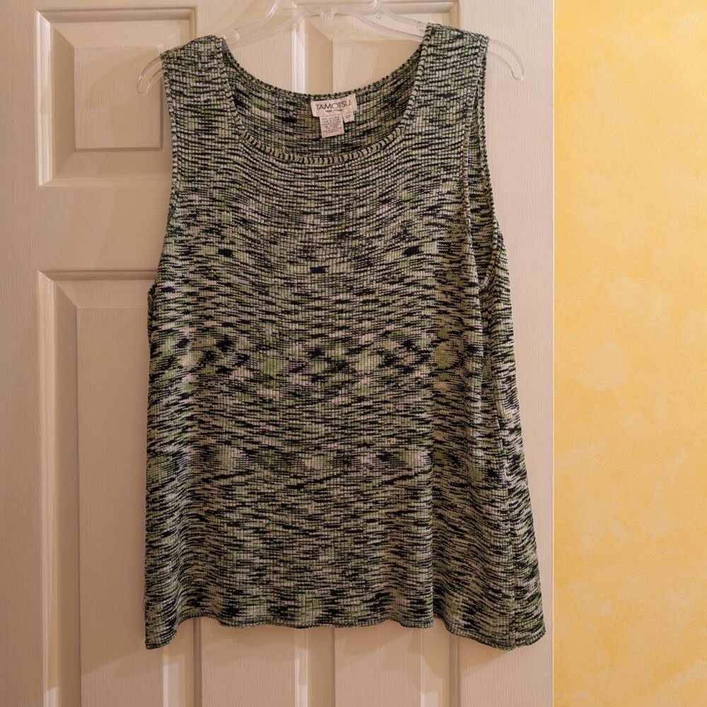 Tamotsu NY Silk Sleeveless Knitwear Top